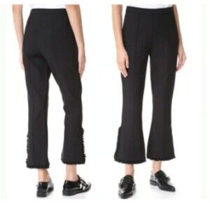 Clinq a Sept Onyx Ruffle Crop Pants Size 2